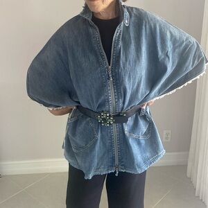 Treasure and bond denim poncho